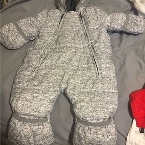 GAP Speckled Gray Baby Snowsuit